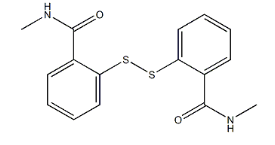 二硫-2,2'-双(N-甲基苯甲酰胺) CAS 2527-58-4 结构式